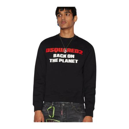 Dsquared2, Sweatshirts Czarny, Mężczyzna, Rozmiar: S