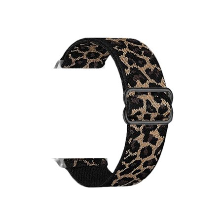 Klockarmband för Apple Watch iWatch 25mm bredd Nr 31 svart leopardtryck