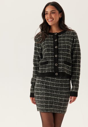 VILA Viaudrey Check L/S Knit Cardigan Klær