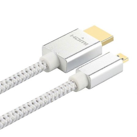 3m Micro HDMI til HDMI 2.0 Hann til Hann Kabel 4K 60HZ for Mobiltelefon Digitalkamera PC Projektor