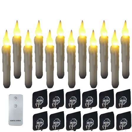 LED elektroniska ljus med fjärrkontroll Batteridriven ljus lågor lampa för födelsedag bröllopsfest