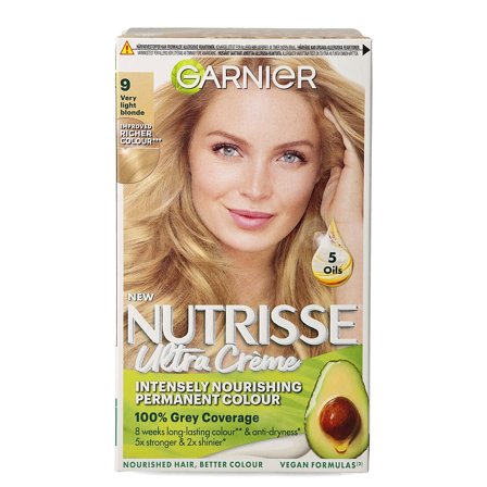 Garnier Nutrisse Ultra Créme 9.0 Very Light Blonde, Hår, Hårfarve, Permanent Hårfarve