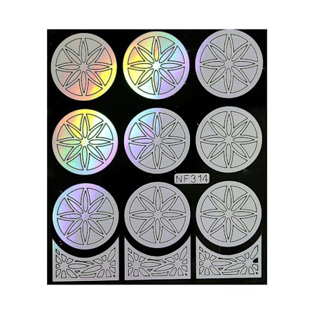 Kynsien koristelu - Malli maalaukseen - NF314 Holo