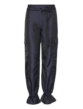 Lauryn Wood Pants Trousers Cargo Pants Blå Hosbjerg*Betinget Tilbud