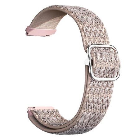 Elastiskt Justerbart Nylonarmband 20mm Smartwatch Band Ersättning Kompatibel med Samsung Galaxy Watch 3/4/4 Classic/Active/Active 2/Gear Sport Rosa