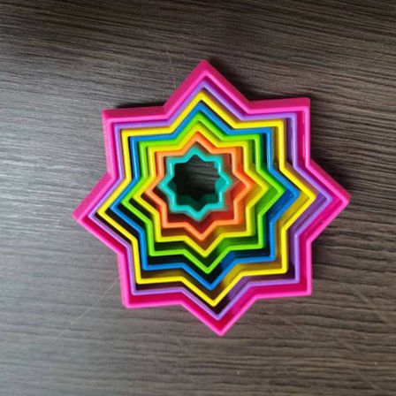 3D Spiral Illusion Antistress Fidget Toys SEXAGONAL SEXAGONAL