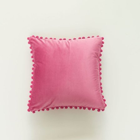 Örngott Pompoms Edges Ultra Soft Velvet Cover Soffa Soffa Svankkuddar Case