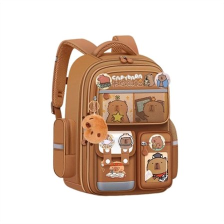 Søt Capybara Tegneserie Ryggsekk Romslig Og Komfortabel Skolesekk Casual Daypack For Skole Og Aktiviteter 02