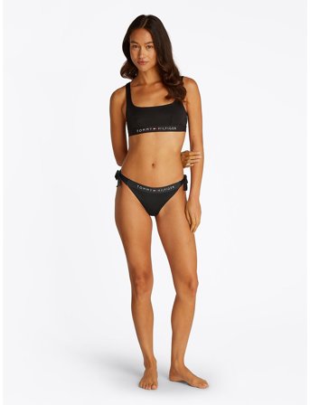 Tommy Hilfiger Cheeky Side Tie Bikini - Black - M
