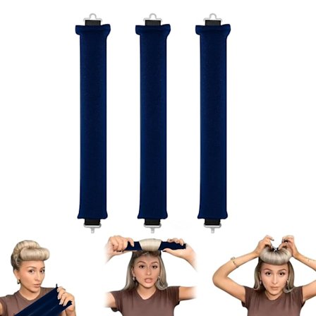 SBSGV 3-pakning Varmefritt Hårkrøllsett, Fleksible Varmefritt Hårruller i Sateng for Langt Hår, Myke DIY Bølge Hårruller Stylingverktøy for Langt 