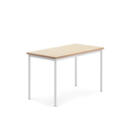Tisch SONITUS, 1200x700x760 mm, Linoleum beige, weiß
