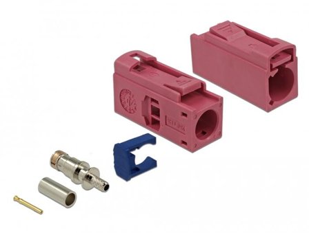 Delock FAKRA H jack 25 mm (long) for crimping - modulinnlegg