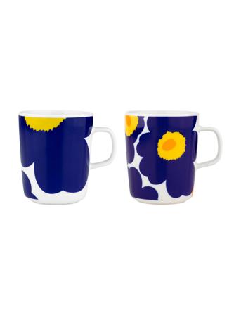 Iso Unikko+Unikko Mug 2,5 Dl Home Tableware Cups & Mugs Coffee Cups Blue Marimekko Home