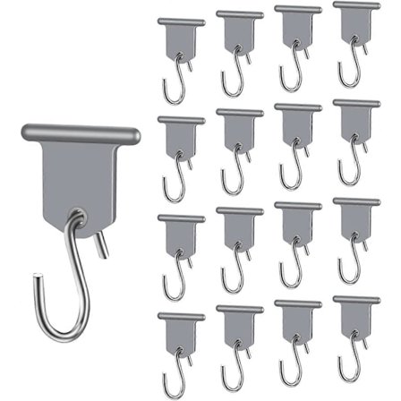 RV Markiskrokar, 17 ST RV Markistillbehör Hängare, Camping Markiskrok, Rörledningsskena Tillbehör för Husbil, Husvagn, Julfest