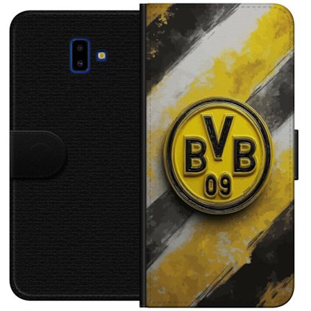 Kompatibel Tegnebogsetui til Samsung Samsung Galaxy J6+ Farverigt abstrakt puslespillsmønster, der symboliserer fællesskab, mangfoldighed og kreativ