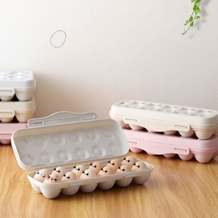 Egg Storage Container with Lid, PP Fresh Egg Organizer, Kitchen Gadget for Egg Preservation