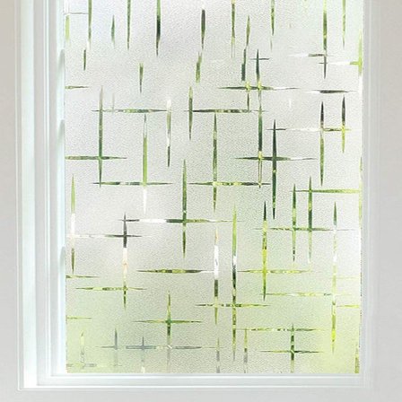 En rulle Cross Glaze elektrostatisk fönsterfilm, dekorativ pr