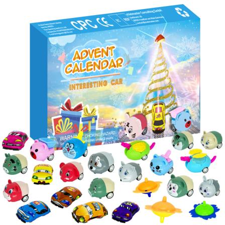 Adventskalender 2023 Julkalender 24 st Lekfordonsset Nedräkning