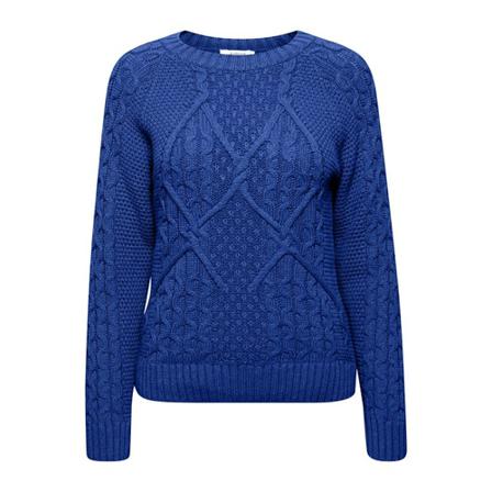 b.young Round-neck Strik Blå, Dame Striktrøjer