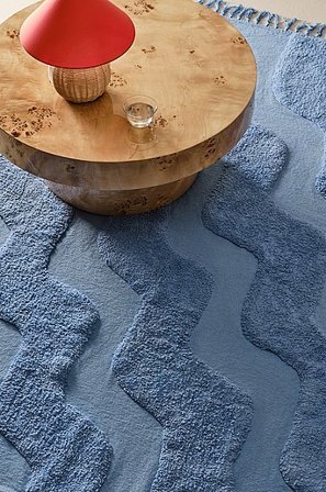 Jotex - Baumwollteppich Organisch 130x190 Cm Baumwolle Einfarbig WAVING - Kaufen Baumwoll- und Flickenteppiche bei Jotex