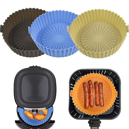 Air Fryer Silikonform Luftfritös Ugn Tillbehör Bakplåt Non-stick Panna