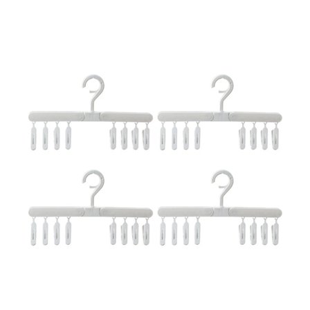 4 STK Sammenleggbare Kleshenger Reisehengere Sokker Tørkestativ