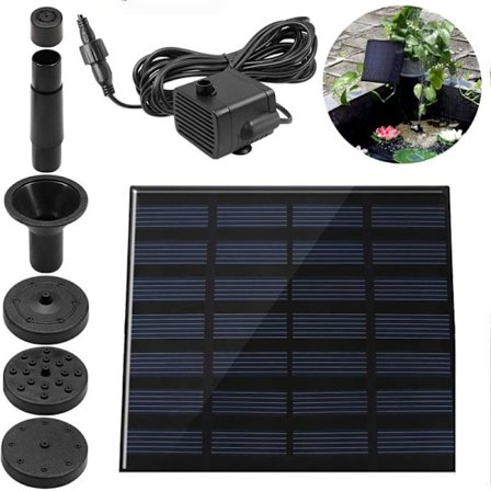 Solcells dammpump fontänpump solcells pump trädgårdsfontän vatten