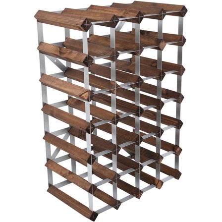 Traditional wine rack Itse koottava viinipulloteline 30 pullolle, tumma tammi