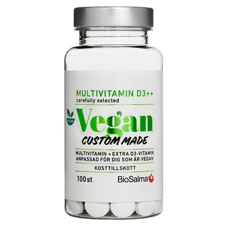 BioSalma Multivitamin vegan D-vitamin ++ 100 tabletter