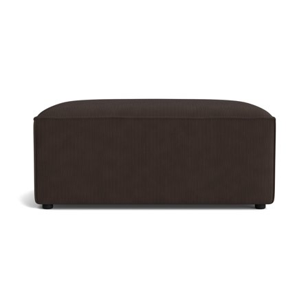 Lissabon Pouf Rebel Dunkelbraun Hocker mit Cord-Muster, bequeme Schaumstoffschichten, elegantes Design für Wohnzimmer, Sitzhocker Höhe 42cm.