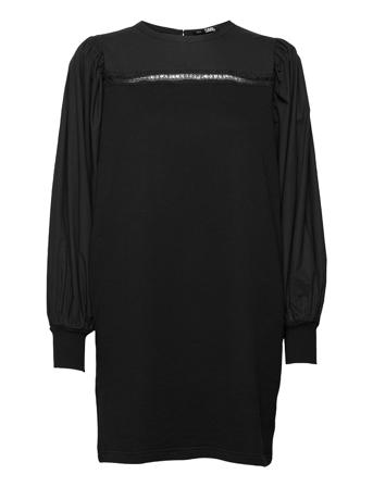 Fabric Mix Sweat Dress Black Karl Lagerfeld