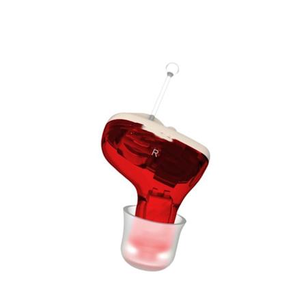 Hörförstärkare Osynlig Justerbar Volym Brusreducering In-Ear Ljudförstärkare Röd Höger Öra