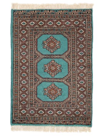 Pakistan Bokhara 2Ply Rug Oriental Brown/Black (Wool, Pakistan)