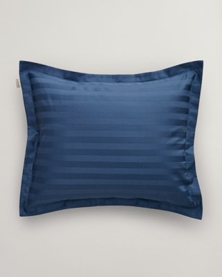 GANT - Stripete putetrekk i sateng 50x70cm og 70x100cm dusty navy