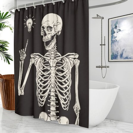 Rock and Roll Skull Skeleton Bone Love Music Dusjforheng Poly