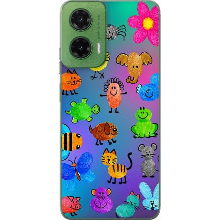 Kompatibel Mobilcover til Motorola Moto G35 Little Scribble Friends