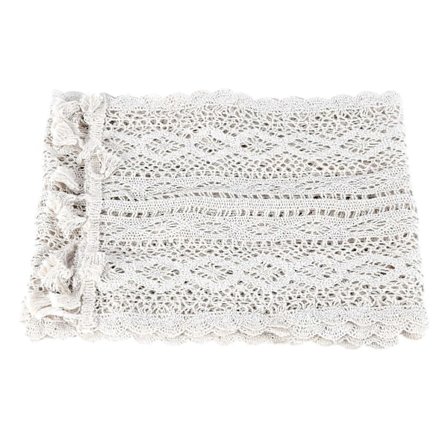 Makramé Bordslöpare, virkad bordslöpare i bomull med tofsar, för bröllopsmiddagsbord, bohemisk