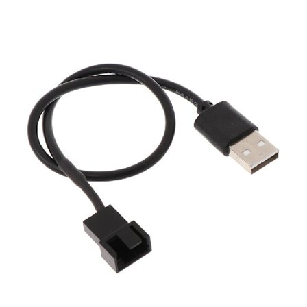 USB 2.0 A Han til 3-Pin / 4-Pin PWM 5V USB Sleeved Blæser Strømadapter Kabel til Kabinet Blæser Adapter Konnektor Kabel