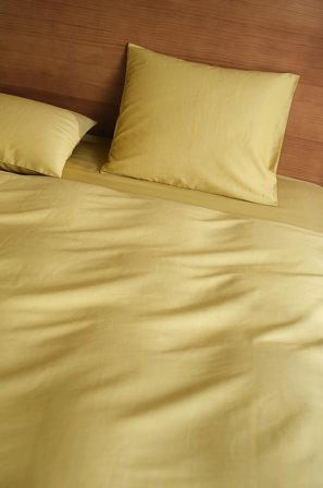 Jotex - Satin Dynetrekksett i Sateng Enkeltseng Økologisk Lys oliven - ZACK - Kjøp Enkeltseng hos Jotex