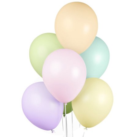 Ballonger pastell flerfärgad 10-pack - Kalaslagret.se