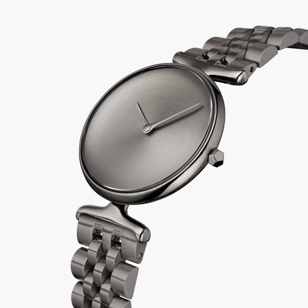 Nordgreen - Damski Elegancki Zegarek Styl Skandynawski - Szczotkowana Metalowa Tarcza - Pasek 5 Ogniw Stalowoszary