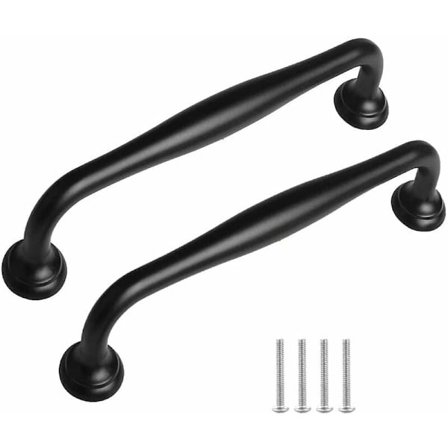 8 stk svarte skaphåndtak møbelhåndtak for skap skuff