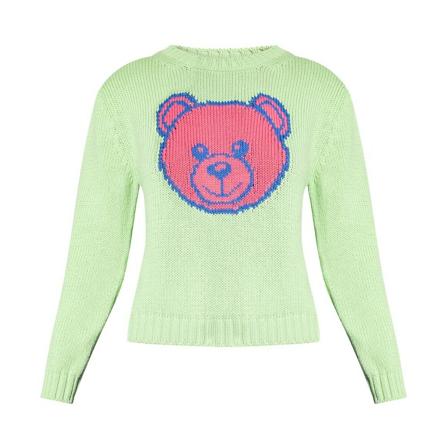 Moschino Round-neck Stickat grön, Dam, Dam, Storlek: M