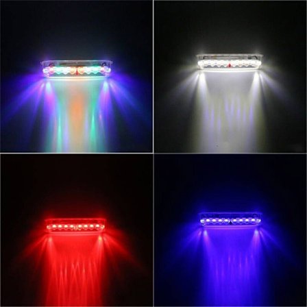 Ny 2 stk. Bil Sol 10 LED Advarsel Sikkerhet Anti-Tyveri Flashi