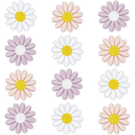 Blomster strygemærker til rygsække - tøj, tasker, hatte og jeans