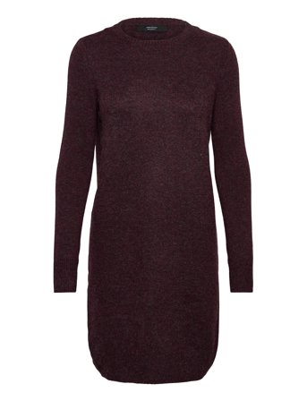 Vero Moda Maternity Vmmdoffy Ls O-Neck Dress Ga Noos - Burgundy - M