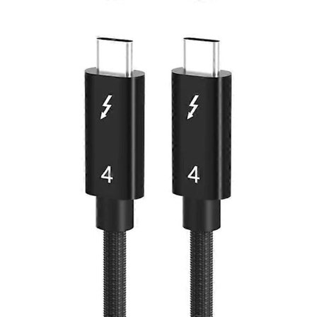 RY-Thunderbolt 4-kabel USB C 8K 60Hz Certificeret 40Gbps Hurtig Hastighed PD100W til Macbook Pro Acer USB 4 C42