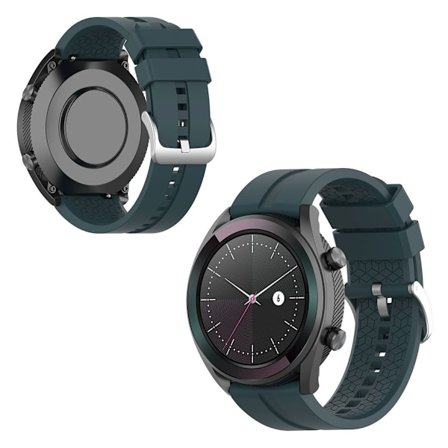 Huawei Watch GT klockarmband i silikon - Svartaktig Grön