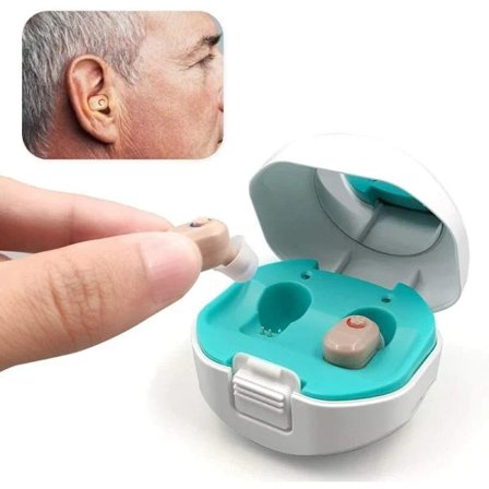 Osynliga hörapparater, trådlös uppgradering för seniorer med laddningsfodral[CH]