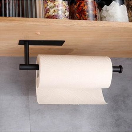 Rullholder for kjøkkenpapir i rustfritt stål, selvklebende veggmontert rullholder for kjøkkenpapir, egnet for spiskammer, kjøkken, bad -